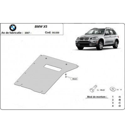 Protección del caja de cambios BMW X5 (Desde 2007 hasta 2013)