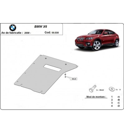 Protección del caja de cambios BMW X6 (Desde 2007 hasta 2014)