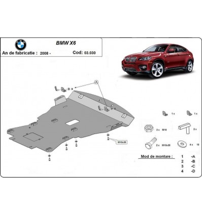 Cubre carter metalico BMW X6 (Desde 2007 hasta 2014)