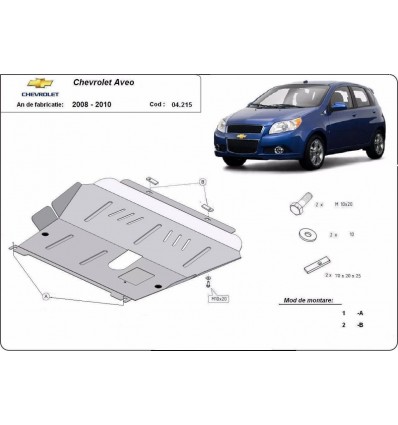 Cubre carter metalico Chevrolet Aveo (Desde 2008 hasta 2011)