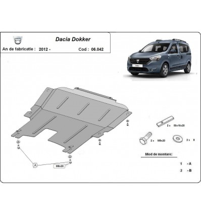 Cubre carter metalico Dacia Dokker (Desde 2012 hasta 2022)