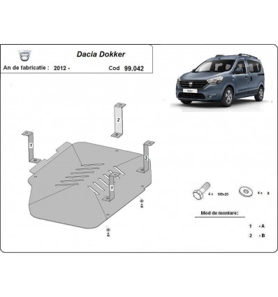 Protección del depósito de combustible Dacia Dokker (Desde 2012 hasta 2022)