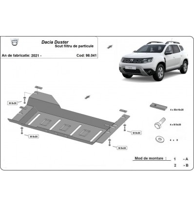 Protección DPF Dacia Duster (Desde 2021 hasta 2022)