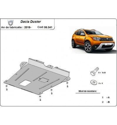 Cubre carter metalico Dacia Duster (Desde 2018 hasta 2022)