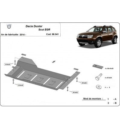 Protección para EGR, system STOP&GO Dacia Duster (Desde 2014 hasta 2017)