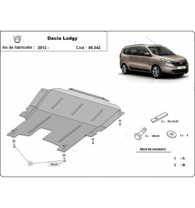 Cubre carter metalico Dacia Lodgy (Desde 2012 hasta 2022)