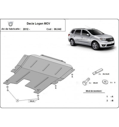 Cubre carter metalico Dacia Logan MCV (Desde 2012 hasta 2020)