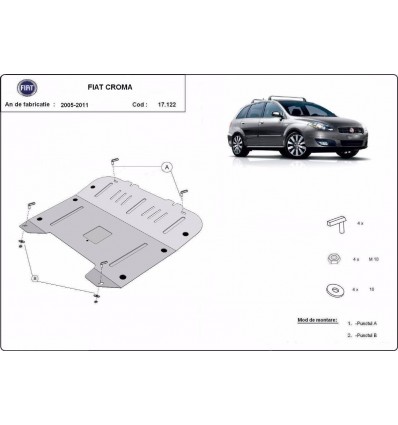 Cubre carter metalico Fiat Croma (Desde 2005 hasta 2011)