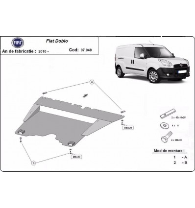 Cubre carter metalico Fiat Doblo (Desde 2010 hasta 2022)