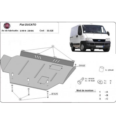 Cubre carter metalico Fiat Ducato (Desde 1994 hasta 2006)