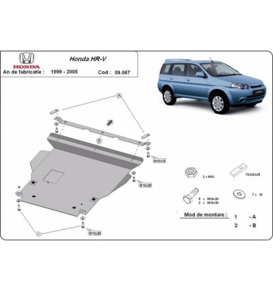 Cubre carter metalico Honda HR-V (Desde 1998 hasta 2005)