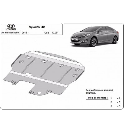 Cubre carter metalico Hyundai i40 (Desde 2015 hasta 2019)