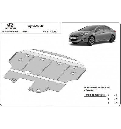 Cubre carter metalico Hyundai i40 (Desde 2012 hasta 2015)