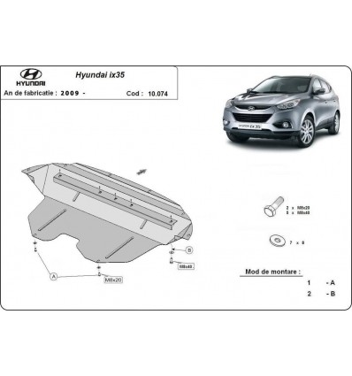 Cubre carter metalico Hyundai IX35 (Desde 2009 hasta 2015)