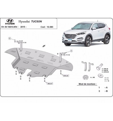 Cubre carter metalico Hyundai Tucson (Desde 2015 hasta 2020)