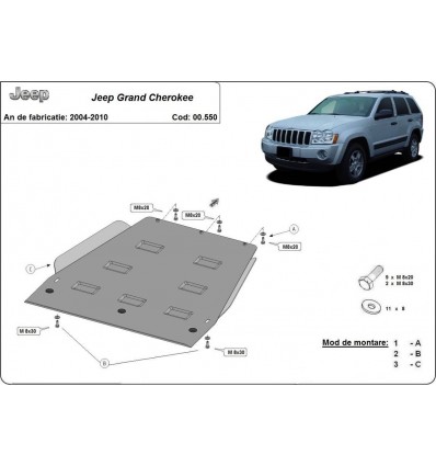 Protección del caja de cambios Jeep Grand Cherokee (Desde 2004 hasta 2010)