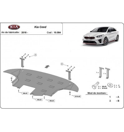 Cubre carter metalico Kia Ceed (Desde 2018 hasta 2022)