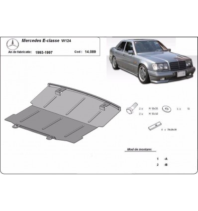 Cubre carter metalico Mercedes Clase E W124 (Desde 1993 hasta 1997)