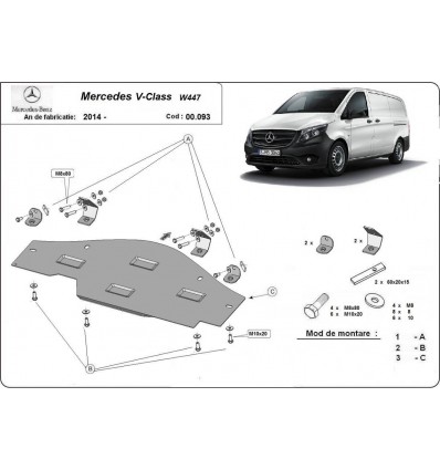 Protección del sistema Stop&Go Mercedes Clase V W447, 4x2, 1.6 D (Desde 2014 hasta 2022)